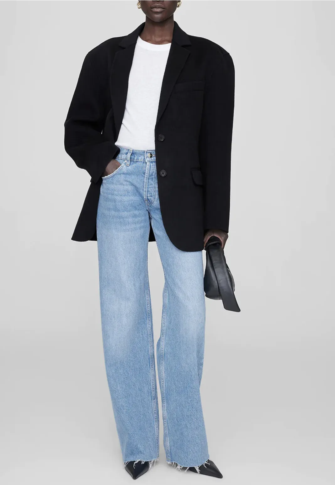 Quinn Oversized Linen Blazer Cashmere Blend