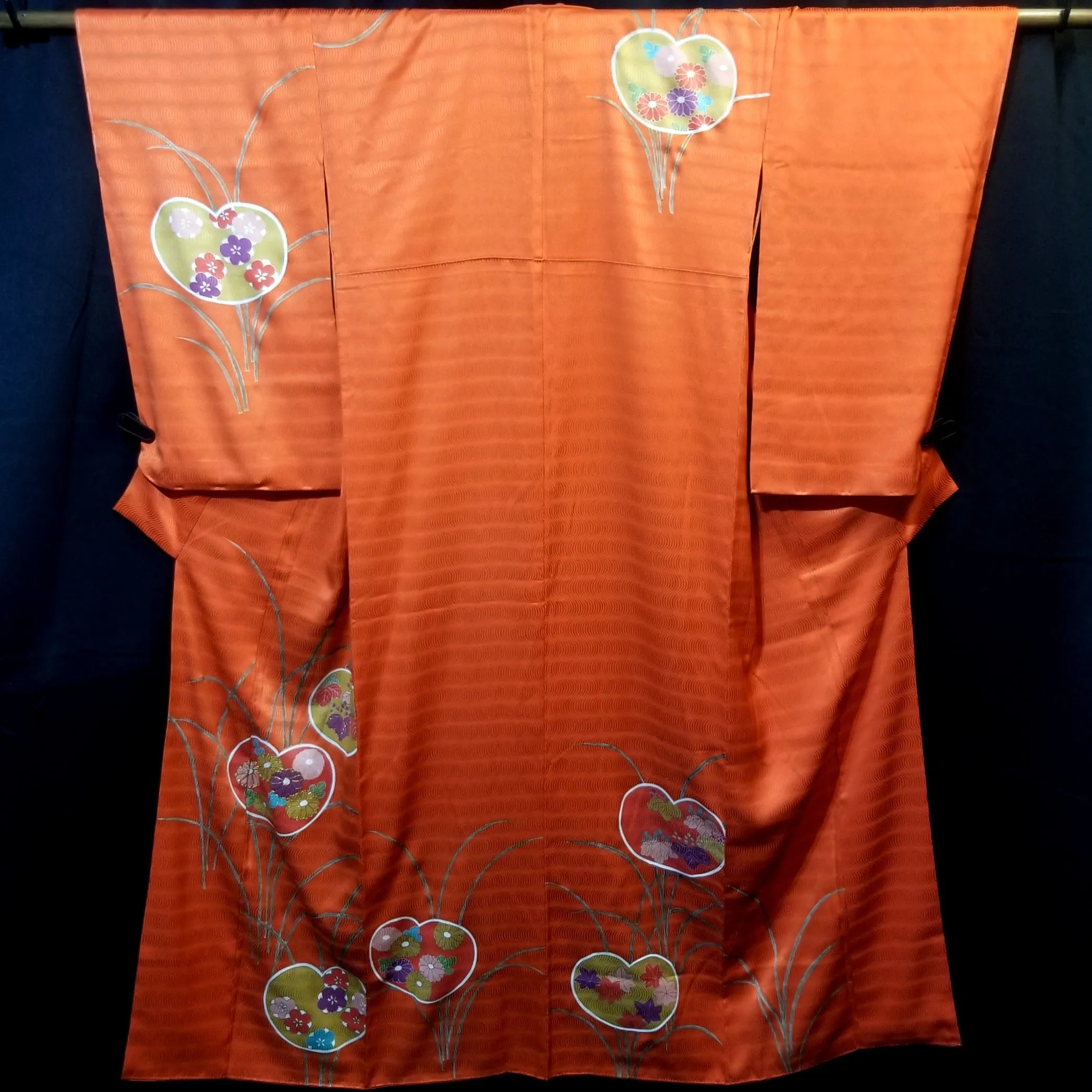"Heart Lillies" Vintage Japanese Kimono