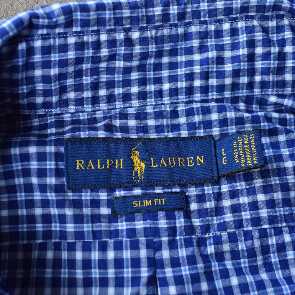 Ralph Lauren/ラルフローレン “SLIM FIT” チェック ボタンダウンシャツ　230529