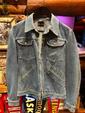 Rare 1960's-70s Wrangler Zip Denim Jacket, Small