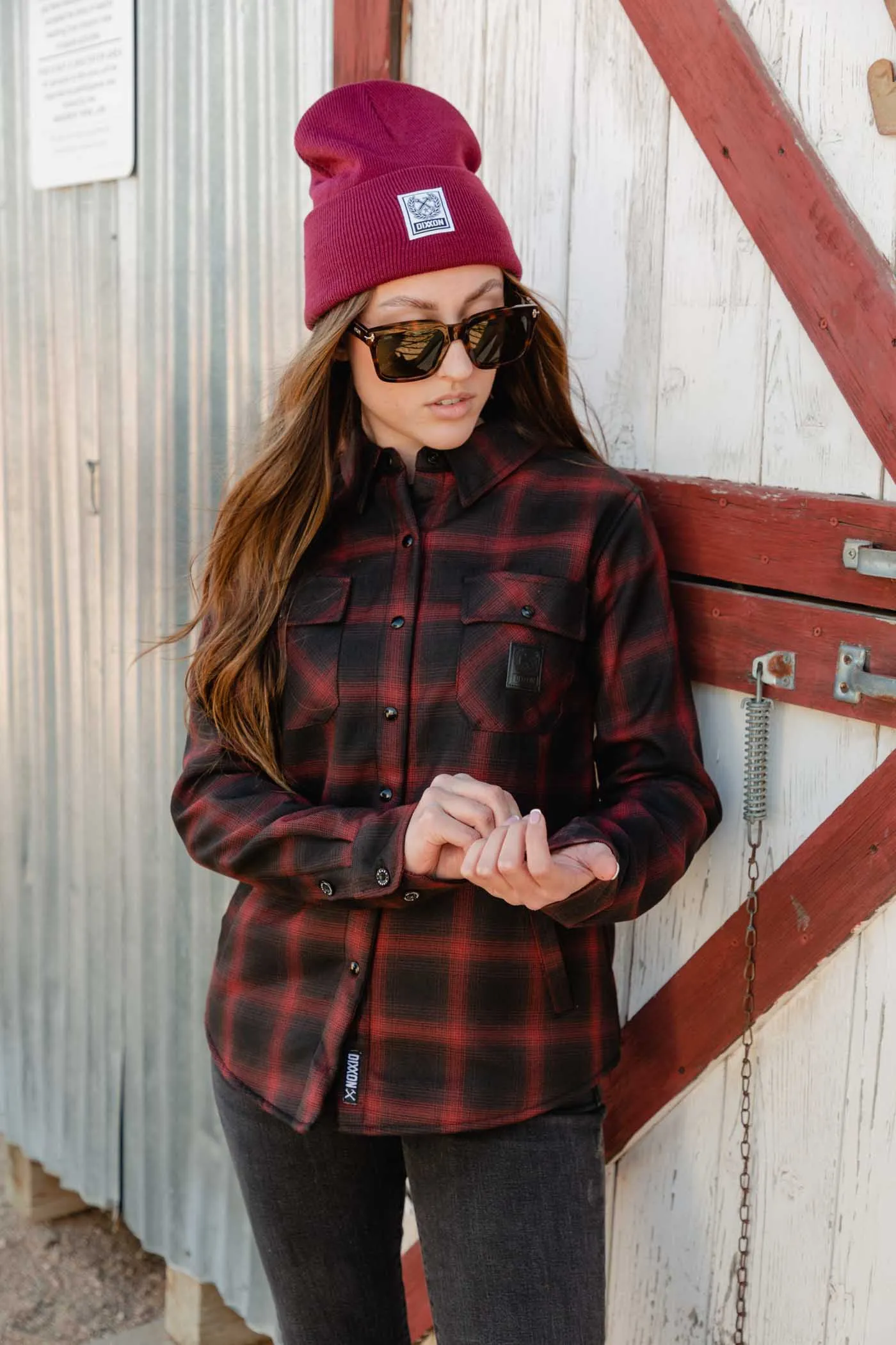 Restoration Womens Sherpa Lined Flannel Jacket