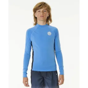 RIP CURL - ICONS UV BRUSHED LS RASH TOP DARK BLUE