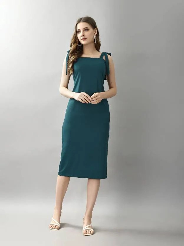 Serene Teal Bodycon Dress