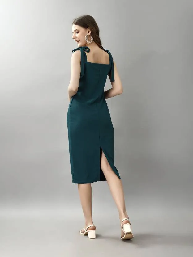 Serene Teal Bodycon Dress