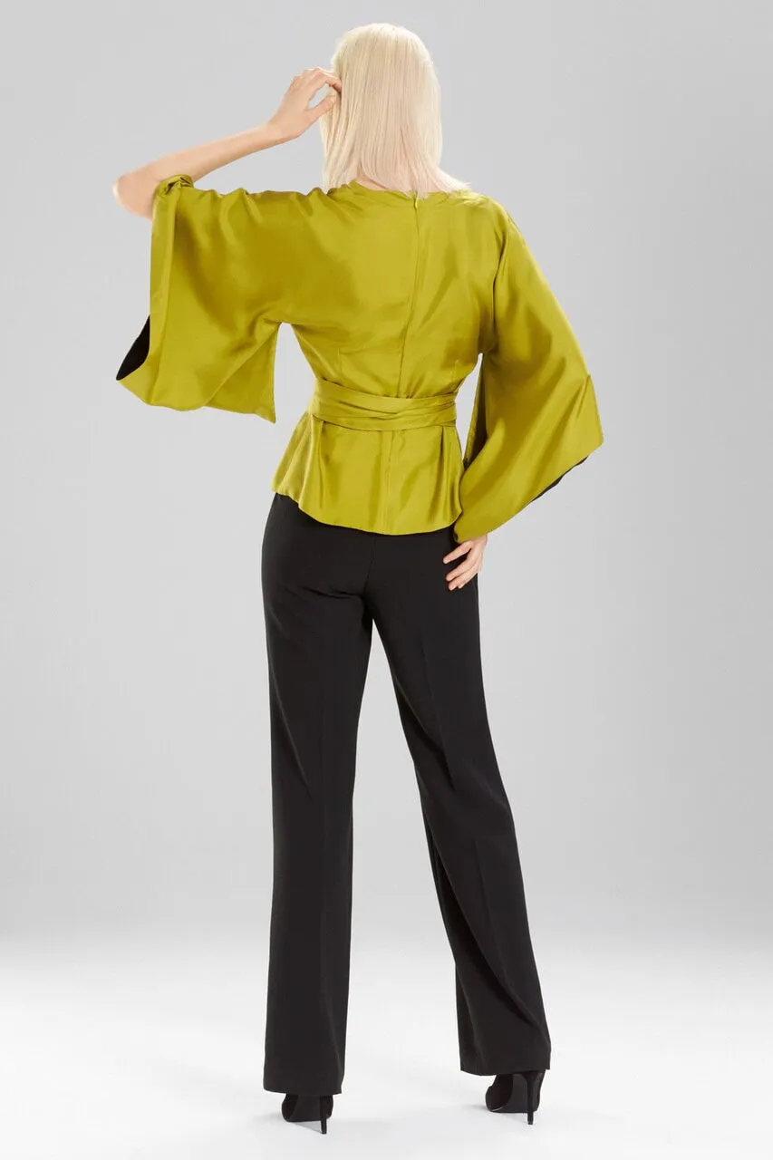 Silk Kimono Sleeve Top