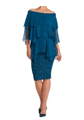 Silk Pucker with Sequins B1561SCL / S1528SCL in Calypso