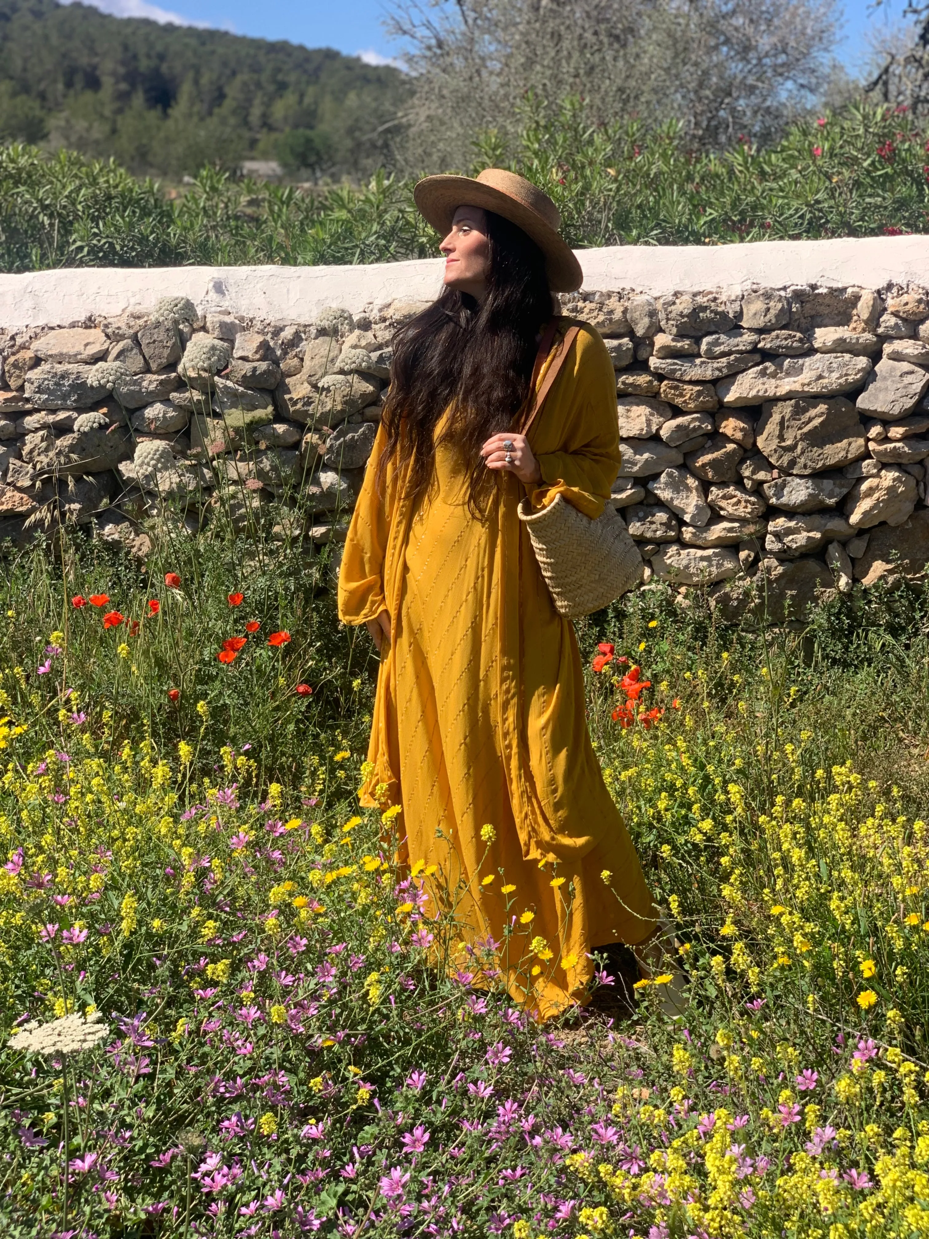 Slip dress lurex  ,  long  dress yellow