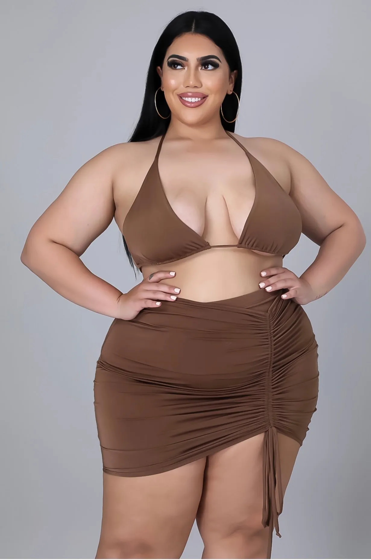 Slippery When Wet Swim Set (Tan)
