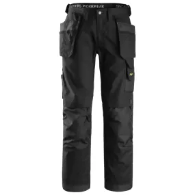 Snickers 3214 Craftsmen Holster Pocket Trousers, Canvas  Black