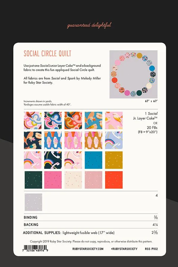 Social Circle Quilt Pattern from Melody Miller of Ruby Star Society