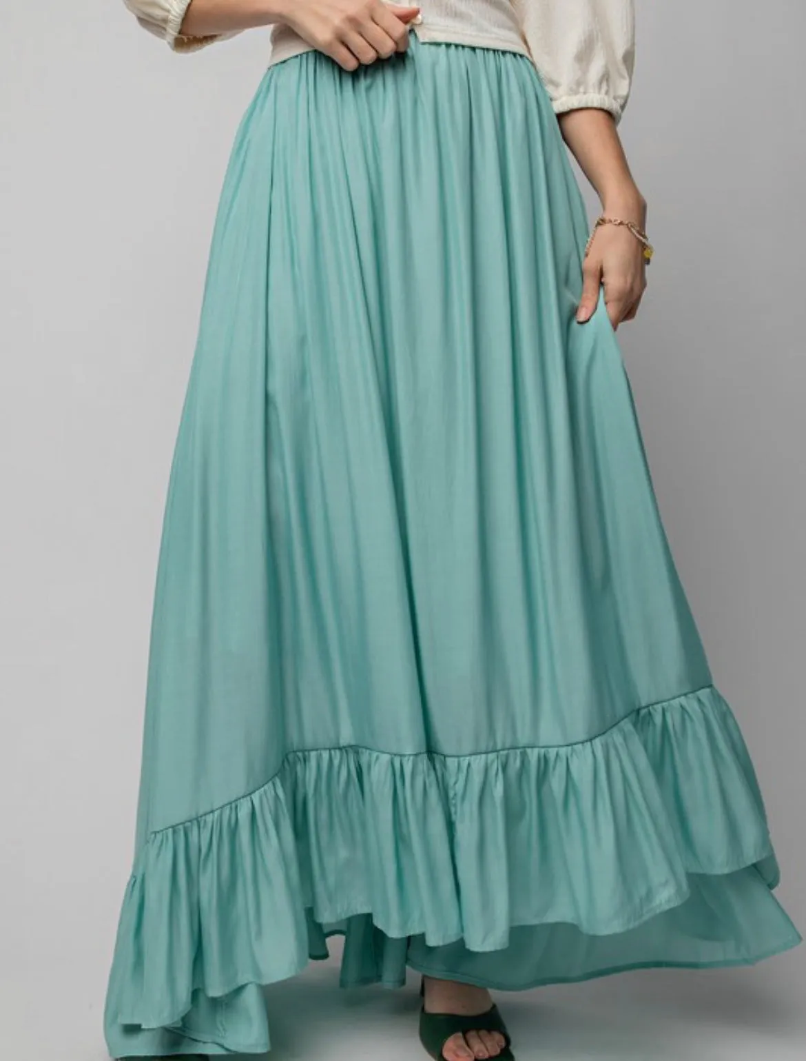 Soft Charlie Ruffle Maxi Skirt