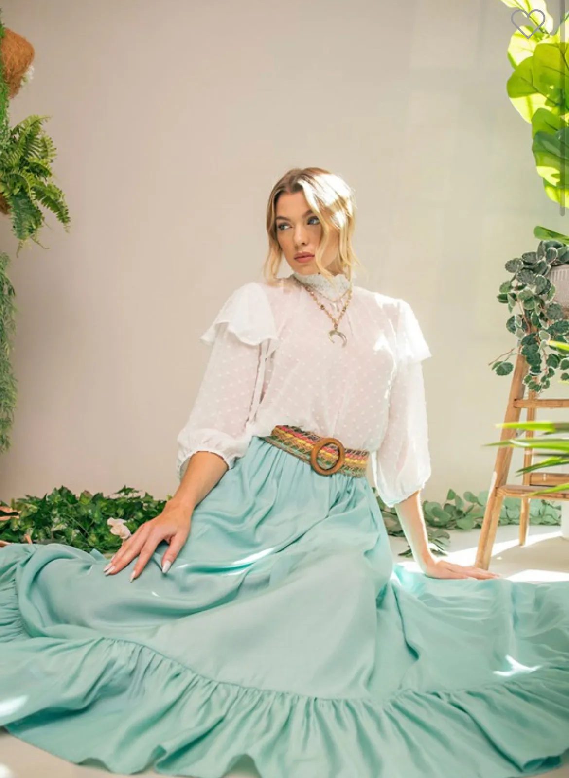 Soft Charlie Ruffle Maxi Skirt