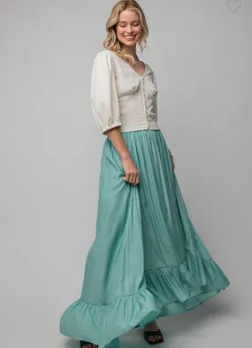 Soft Charlie Ruffle Maxi Skirt