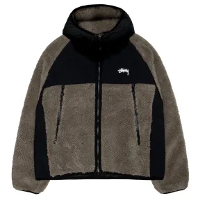 STÜSSY Sherpa Paneled Hooded Jacket
