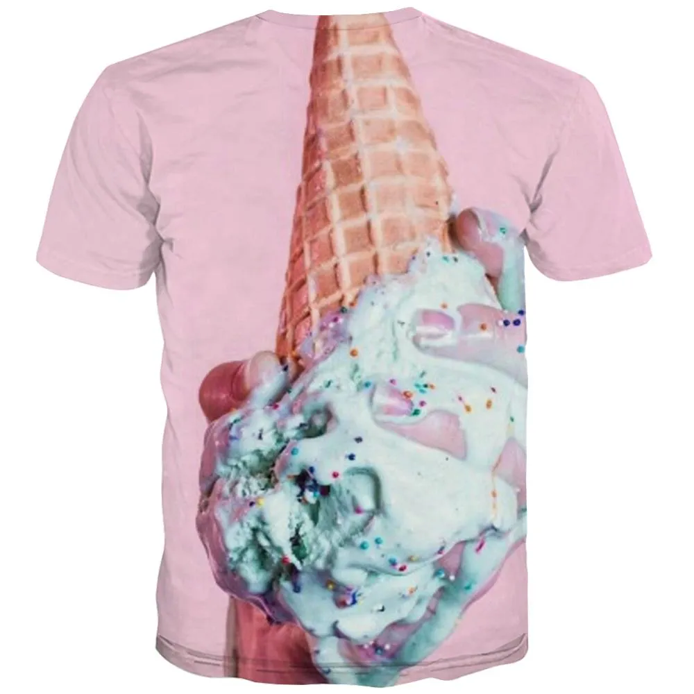 Sweet T-shirt Men Gourmet Tshirts Cool Icecream T shirts Funny Colourful Tshirts Novelty
