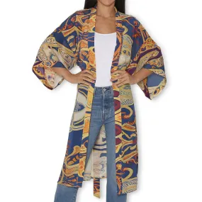 The Artists Label 'Vintage Paisley' Silk Kimono Robe
