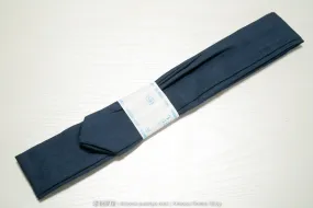 Unused Men's Koshihimo - Brand New Set of Two Japanese Kitsuke Accessory for Men's Kimono - 100% Moslin Wool Dark Blue - Traditional Blue Koshi Himo Male Clothing