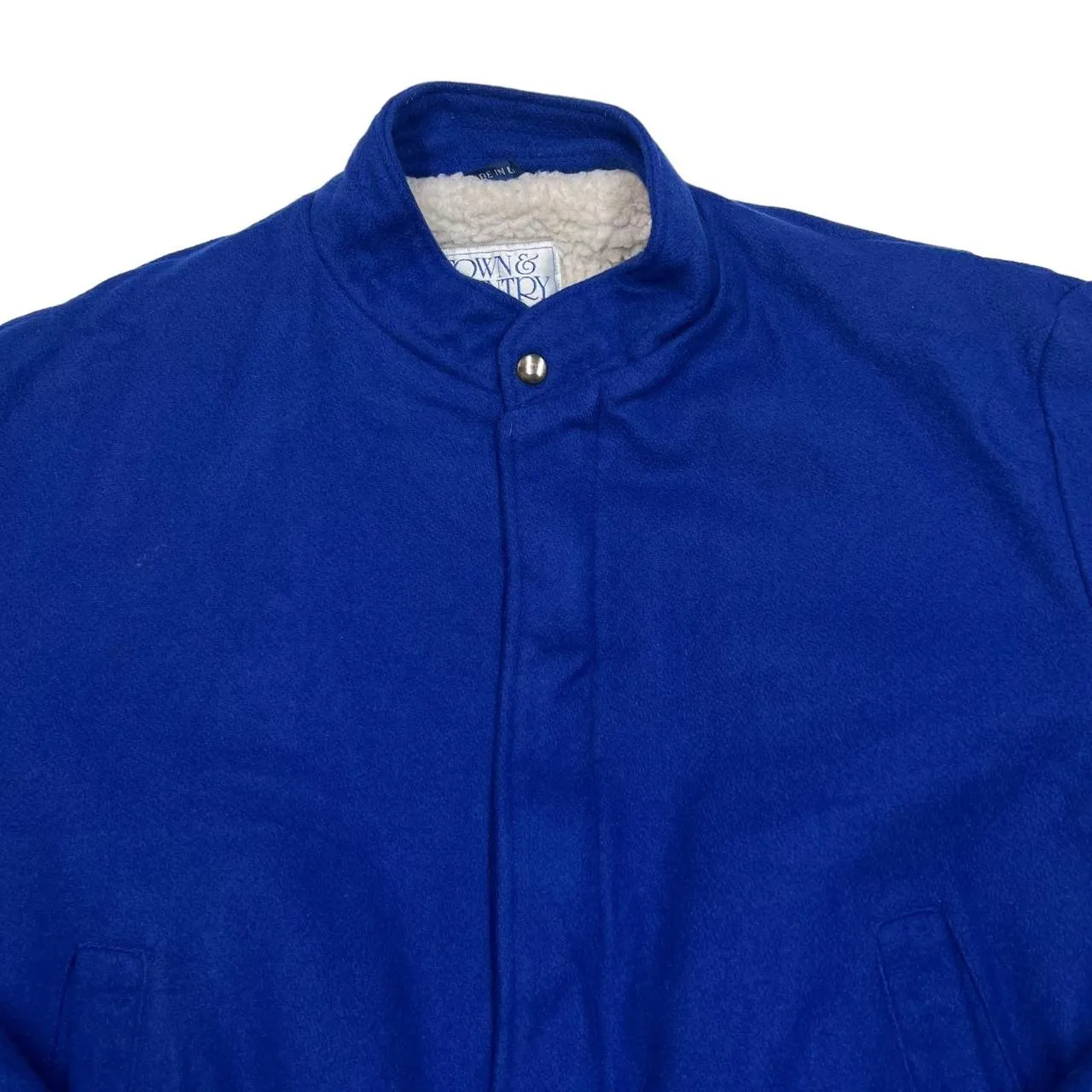 Vintage 90’s TOWN & COUNTRY Gordon & Ferguson Sherpa Fleece Lined Bomber Varsity Jacket