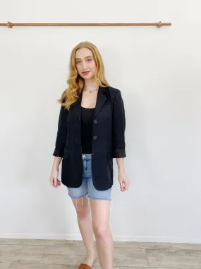 Vintage Clifford & Wills Linen Black Blazer Jacket 4