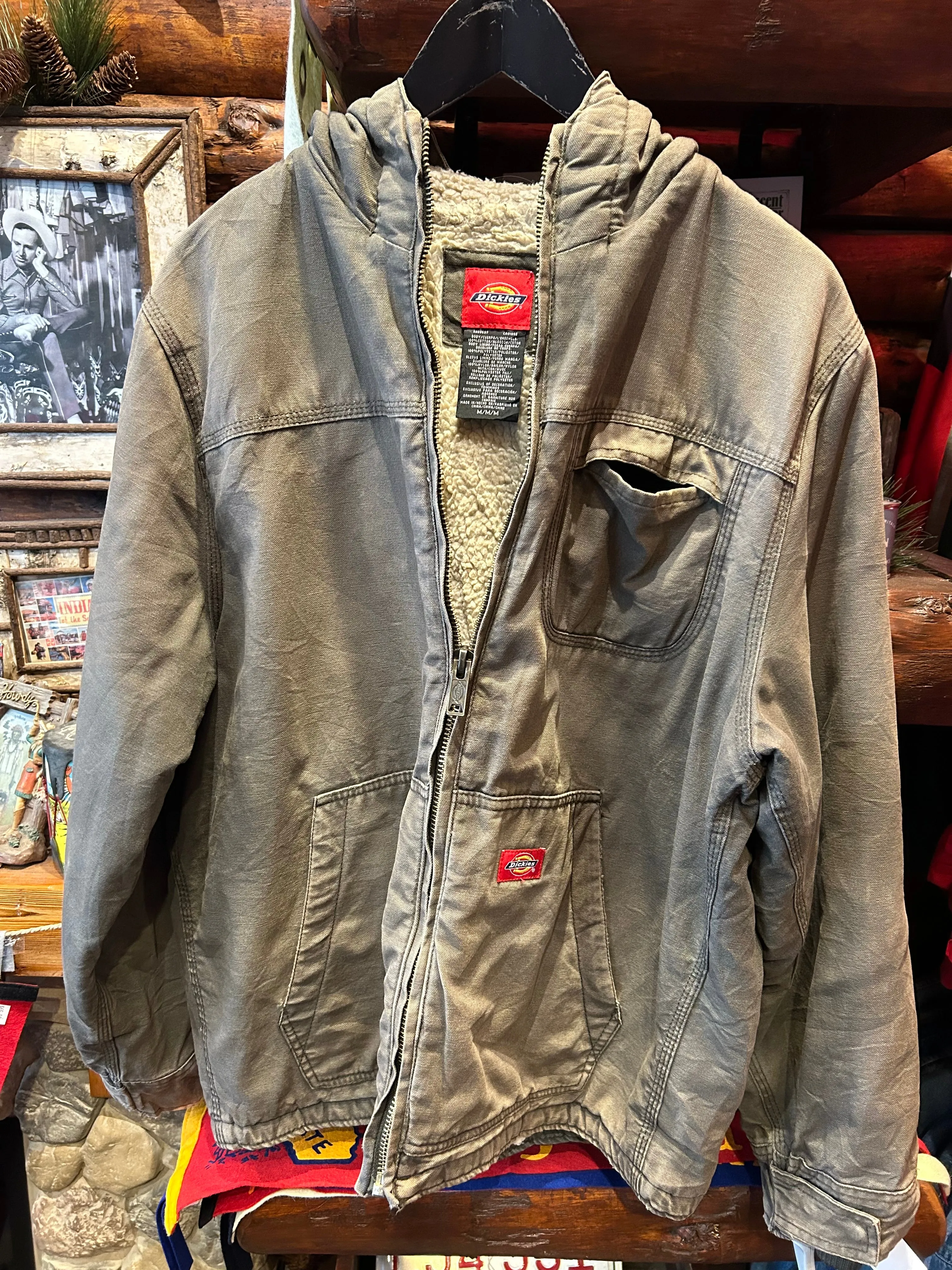 Vintage Dickies Sherpa Lined Hood Jacket, Medium