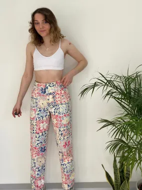 Vintage Floral Jeans (S)