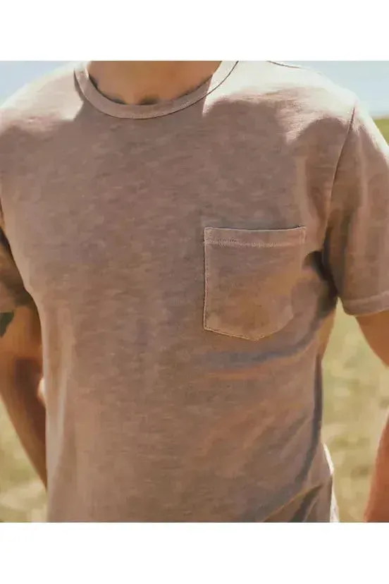Vintage Heavy Slub Pocket Tee - Taupe