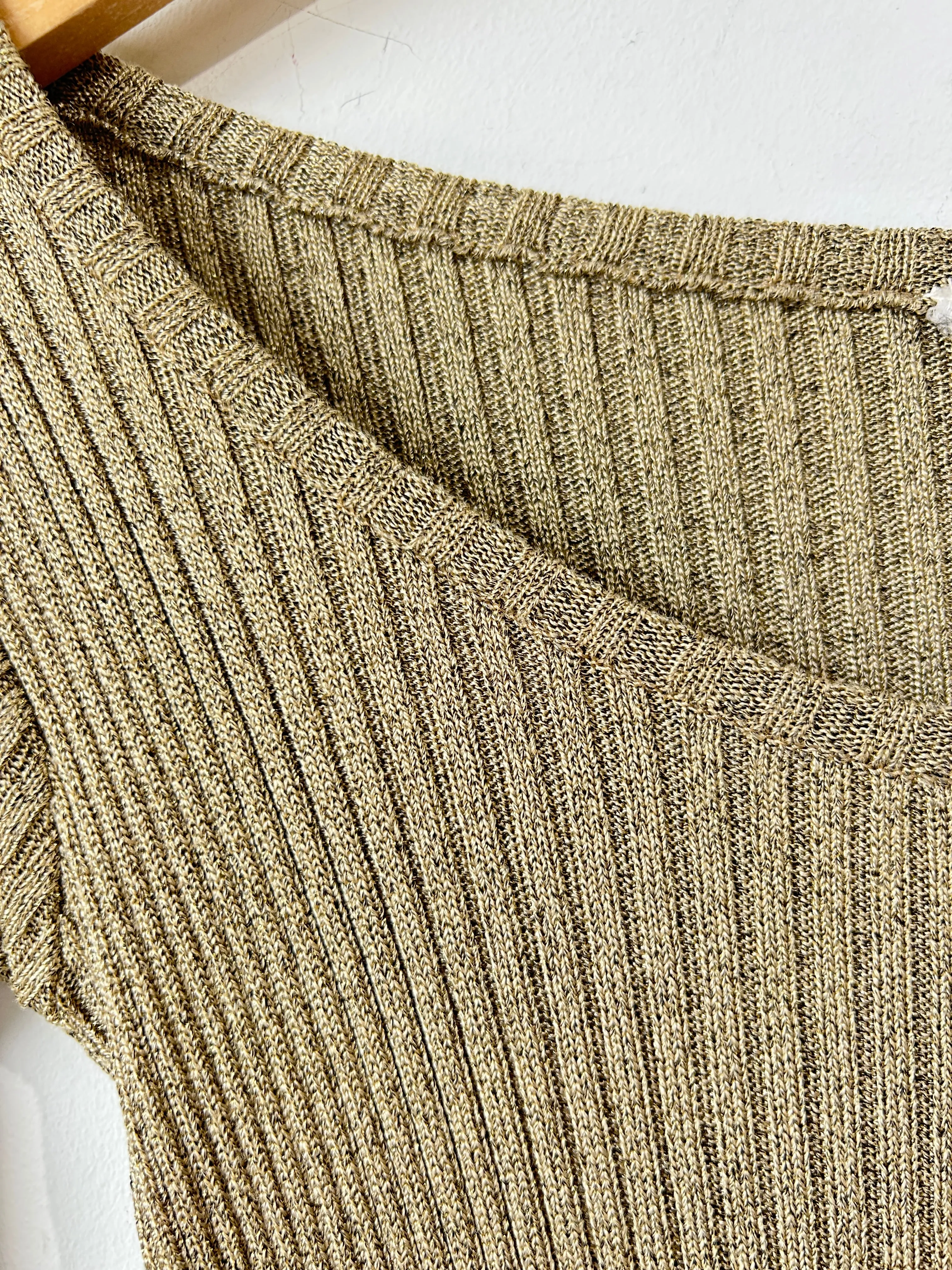Vintage Helmut Lang Shiny Ribbed Bodycon Dress