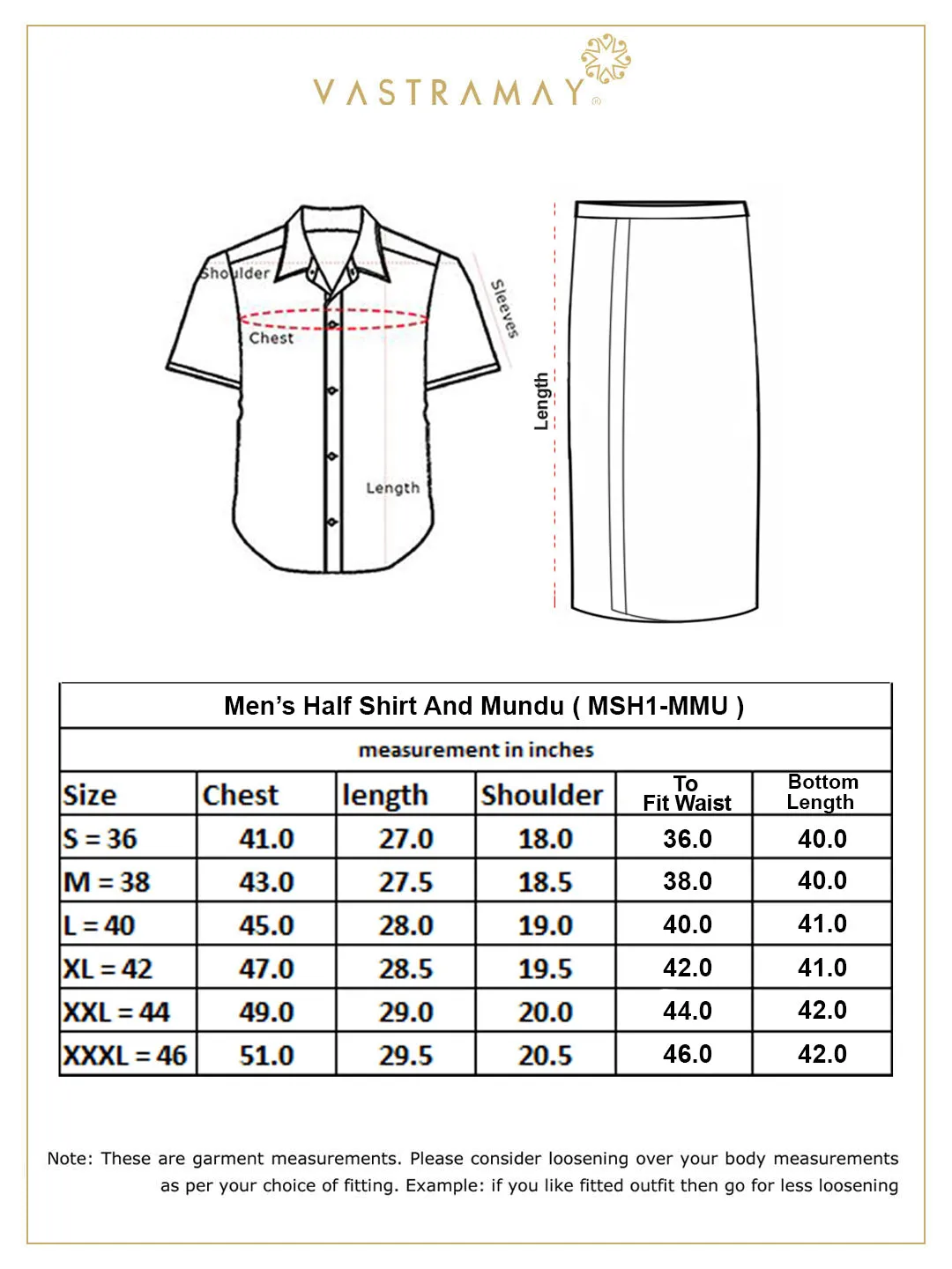 VM By VASTRAMAY Men's Pink and White Cotton Blend Shirt And Mundu Set