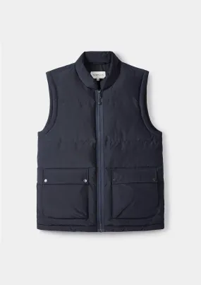 Waterproof Navy Padded Recycled Gilet