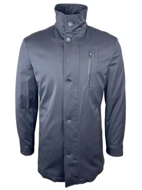 White Label Mason Water Repellent Overcoat - Navy