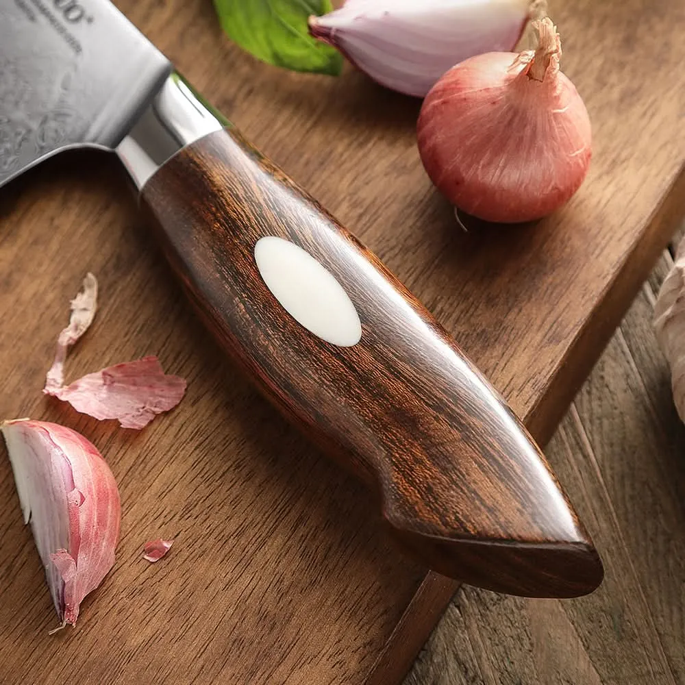 XINZUO 8 Inches 110 Layers Damascus Steel Serrated Knife/Bread Knife-Jiang Series