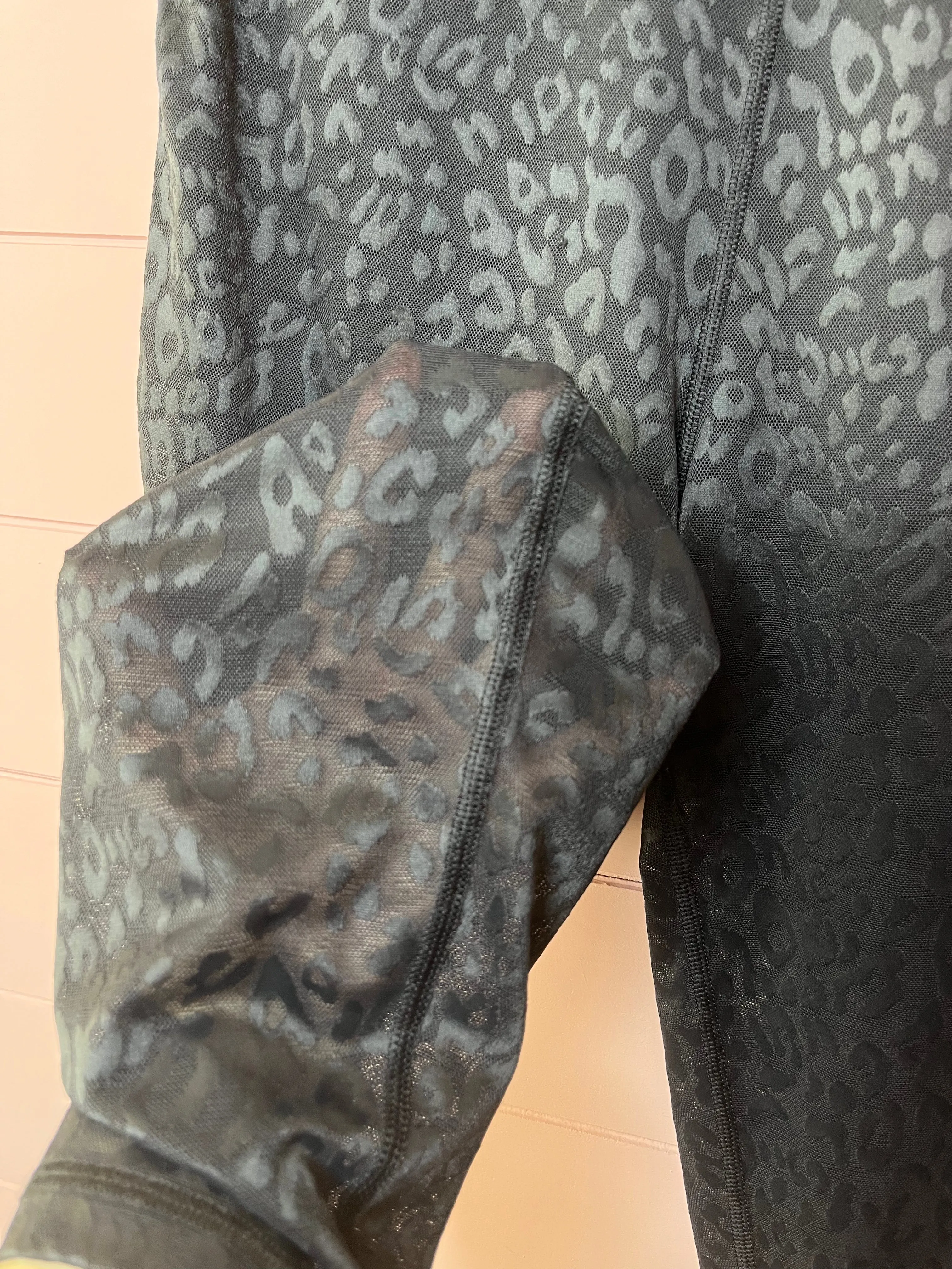 XL Victoria’s Secret Black Sheer Leopard Print Leggings