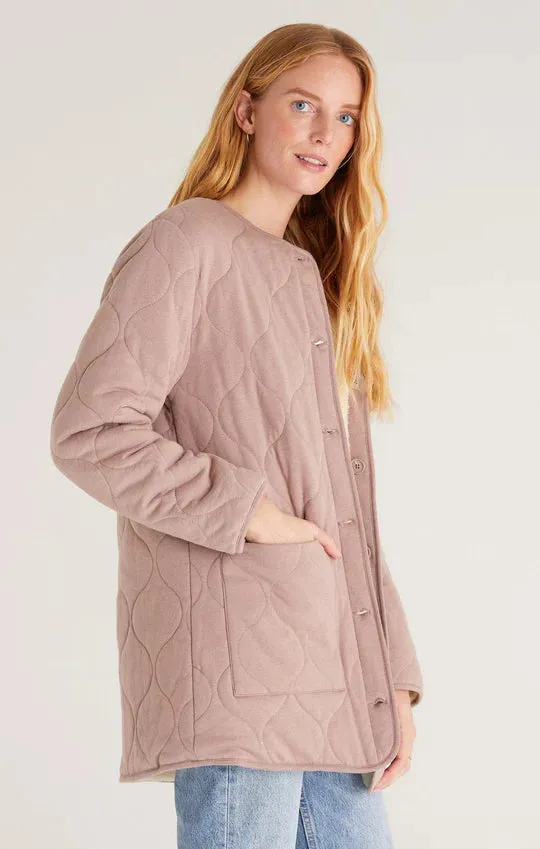 Z Supply Rana Quilted Reversible Sherpa Jacket