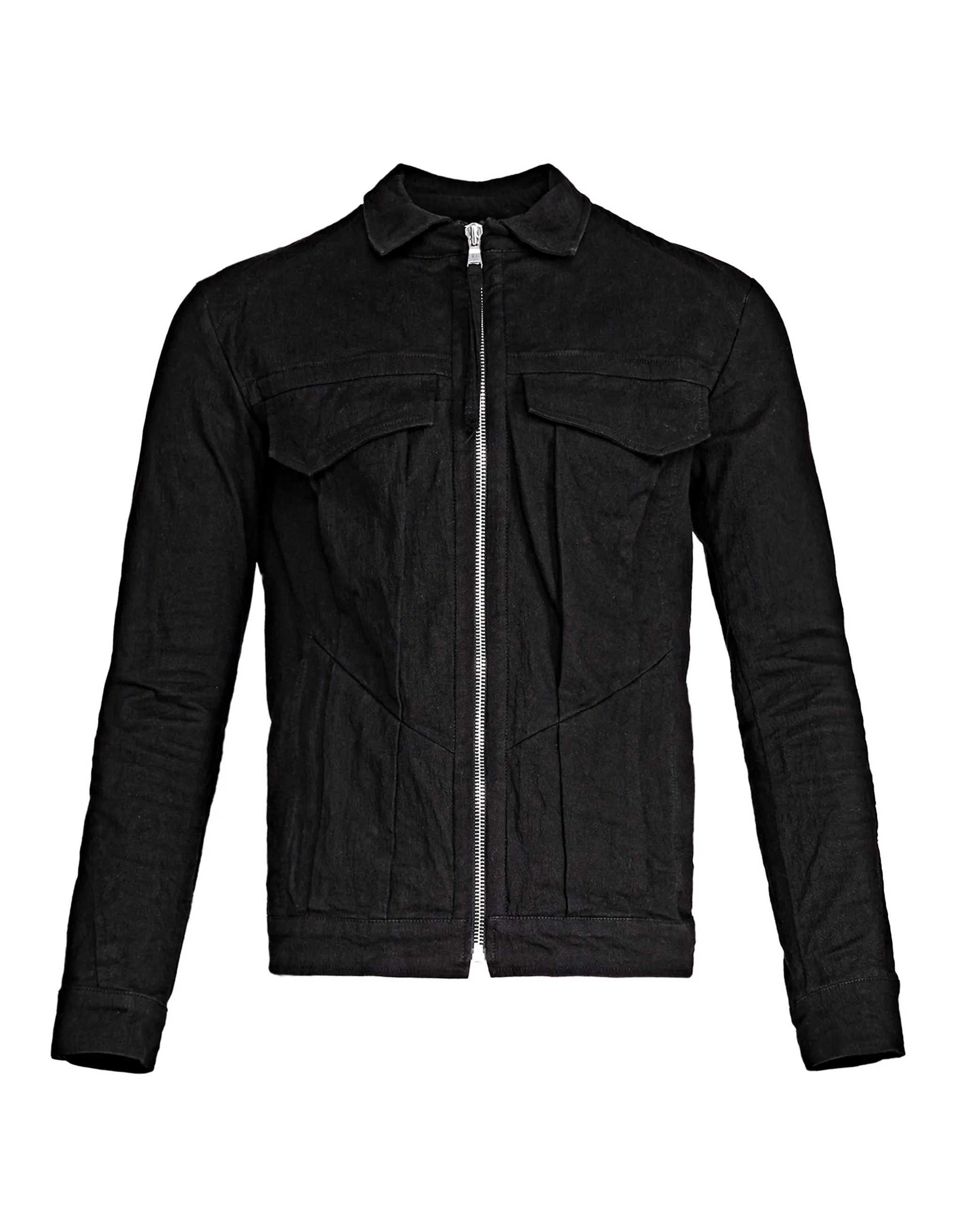 Zip-Front Denim Jacket