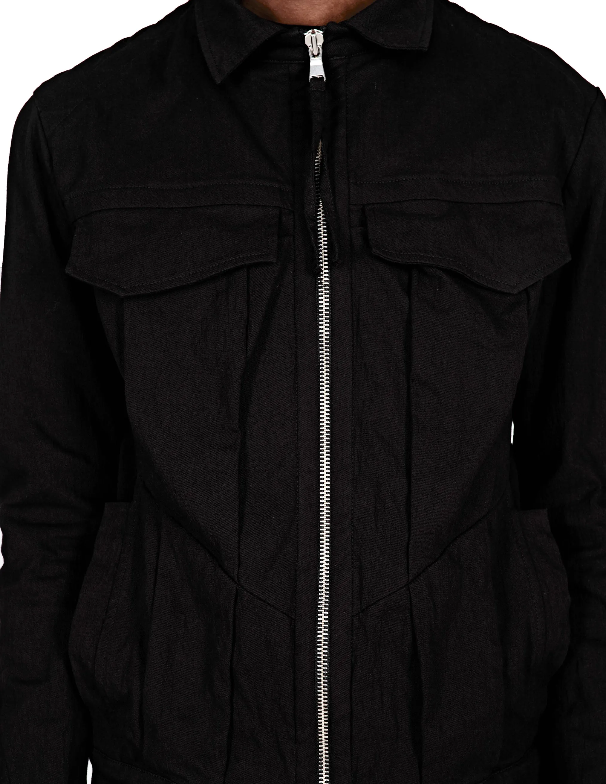 Zip-Front Denim Jacket